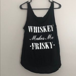 🌻 Whiskey Makes Me Frisky Francescas Tank Sz M